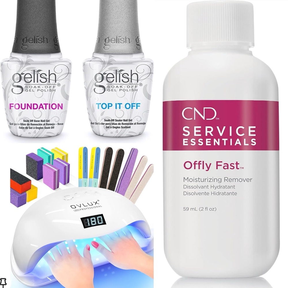 USED ONCE! OVLUX UV LED Nail Lamp, CND gel dissolver, Gelish gel polish duo